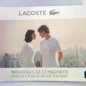 Pancarte publicitaire Lacoste L.12.12 Magnetic