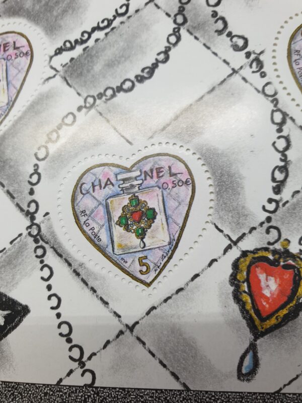 Planche de 5 timbres Mademoiselle Chanel