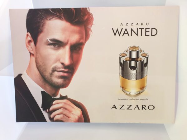 Pancarte publicitaire Wanted Azzaro pour décorer vos vitrines