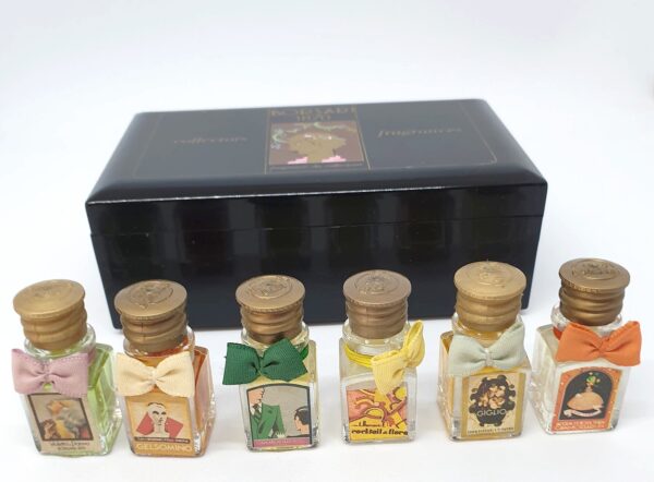 Coffret ancien de 6 miniatures de parfum de Borsari Italy