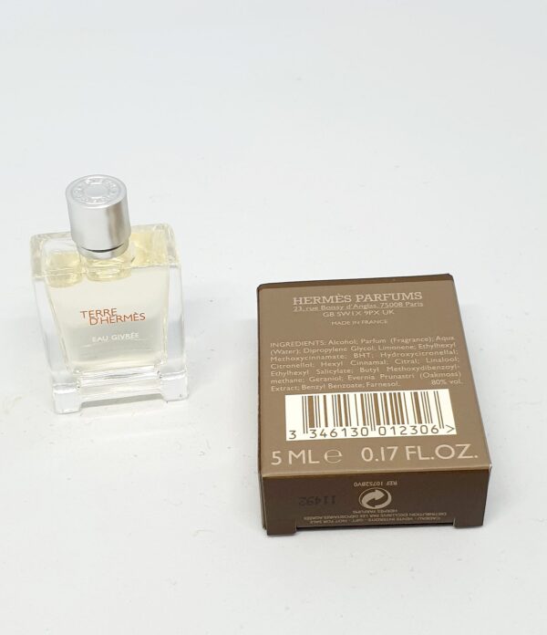 Miniature de parfum Eau givrée Terre Hermès 5 ml