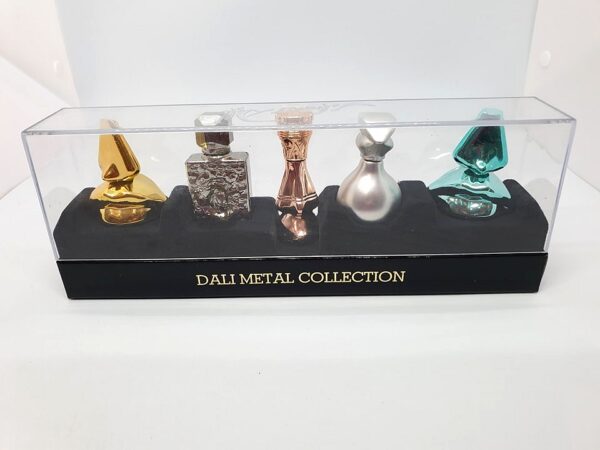 Coffret de 5 miniatures de parfum Dali métal Collection de Salvador Dali
