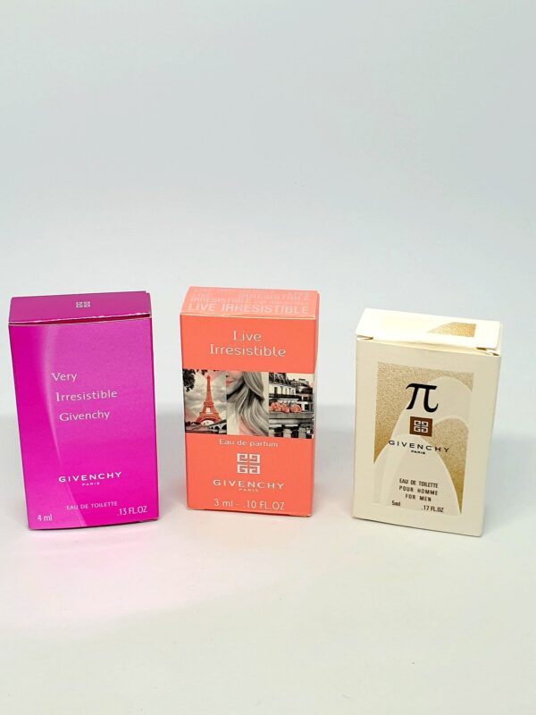 Lot de 3 miniatures de parfum Givenchy