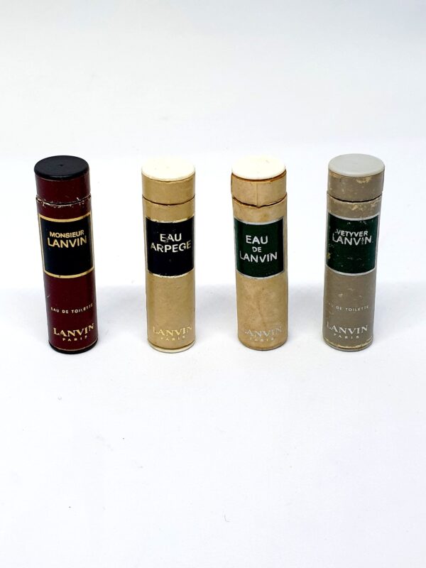 Lot de 4 miniatures anciennes de parfum Lanvin