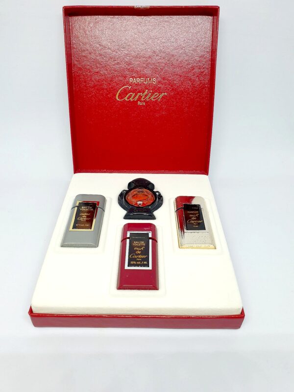 Magnifique coffret de 4 miniatures de parfum Cartier