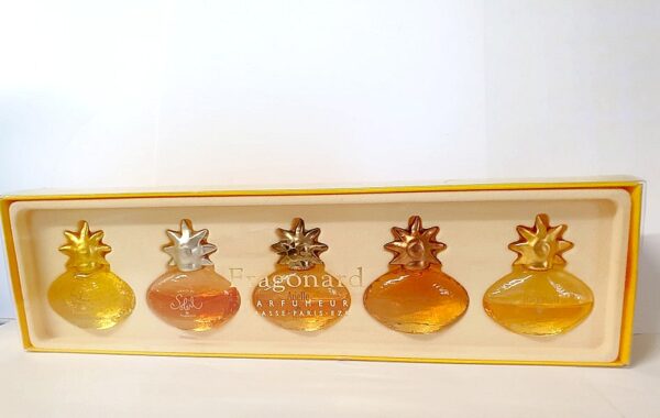 Coffret de 5 miniatures de parfum les Grandes heures de Fragonard